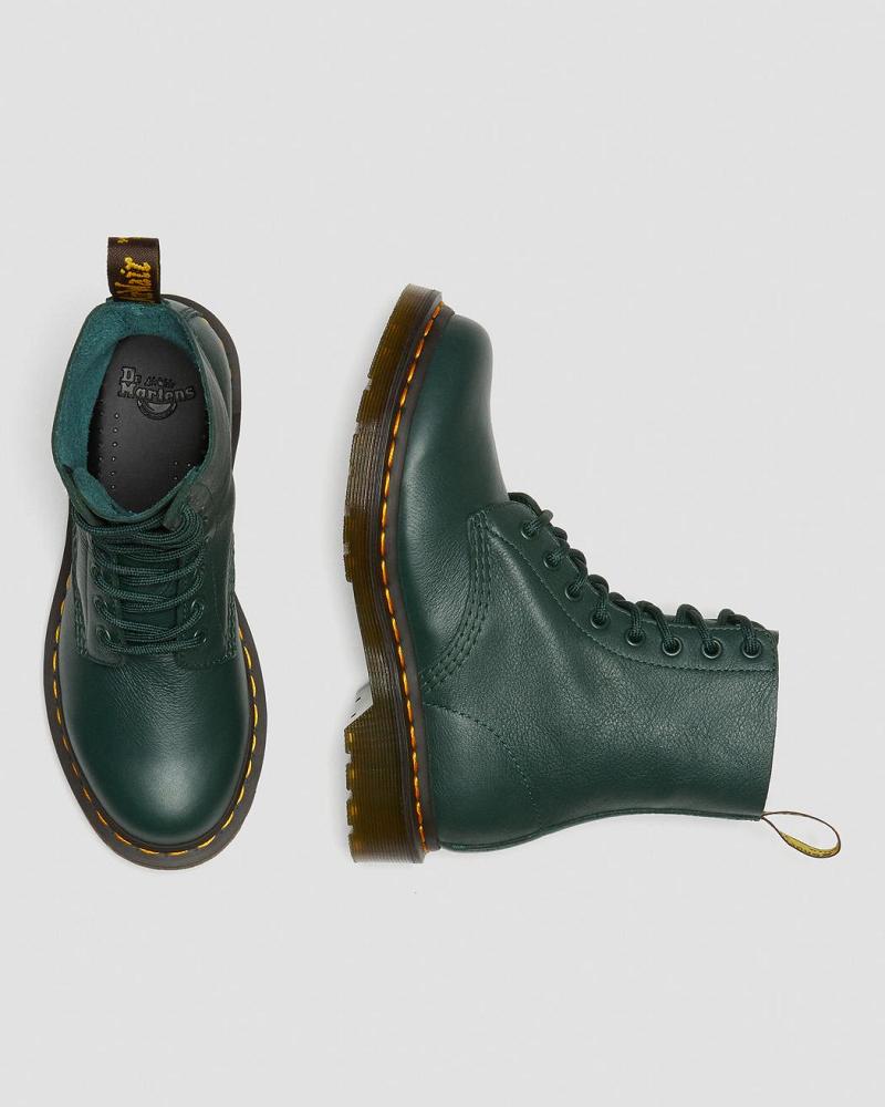 Green Women's Dr Martens 1460 Pascal Virginia Leather Ankle Boots | CA 17CTV